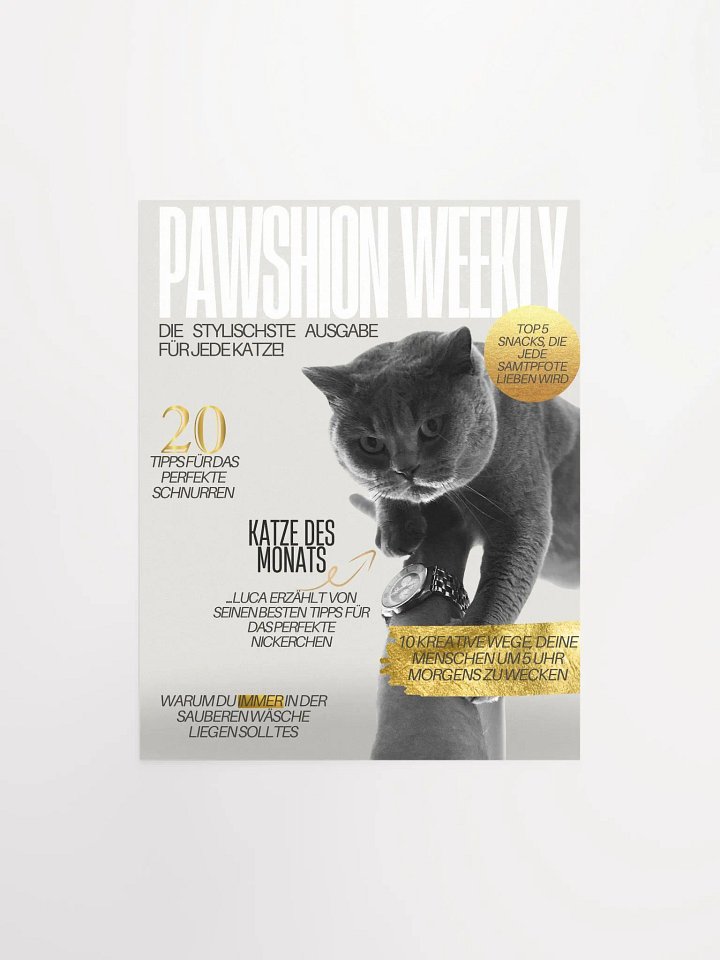 Dein Stubentiger als Kunstwerk | Hochwertige Poster für Katzenliebhaber | Personalisierbar auf Wunsch product image (1)