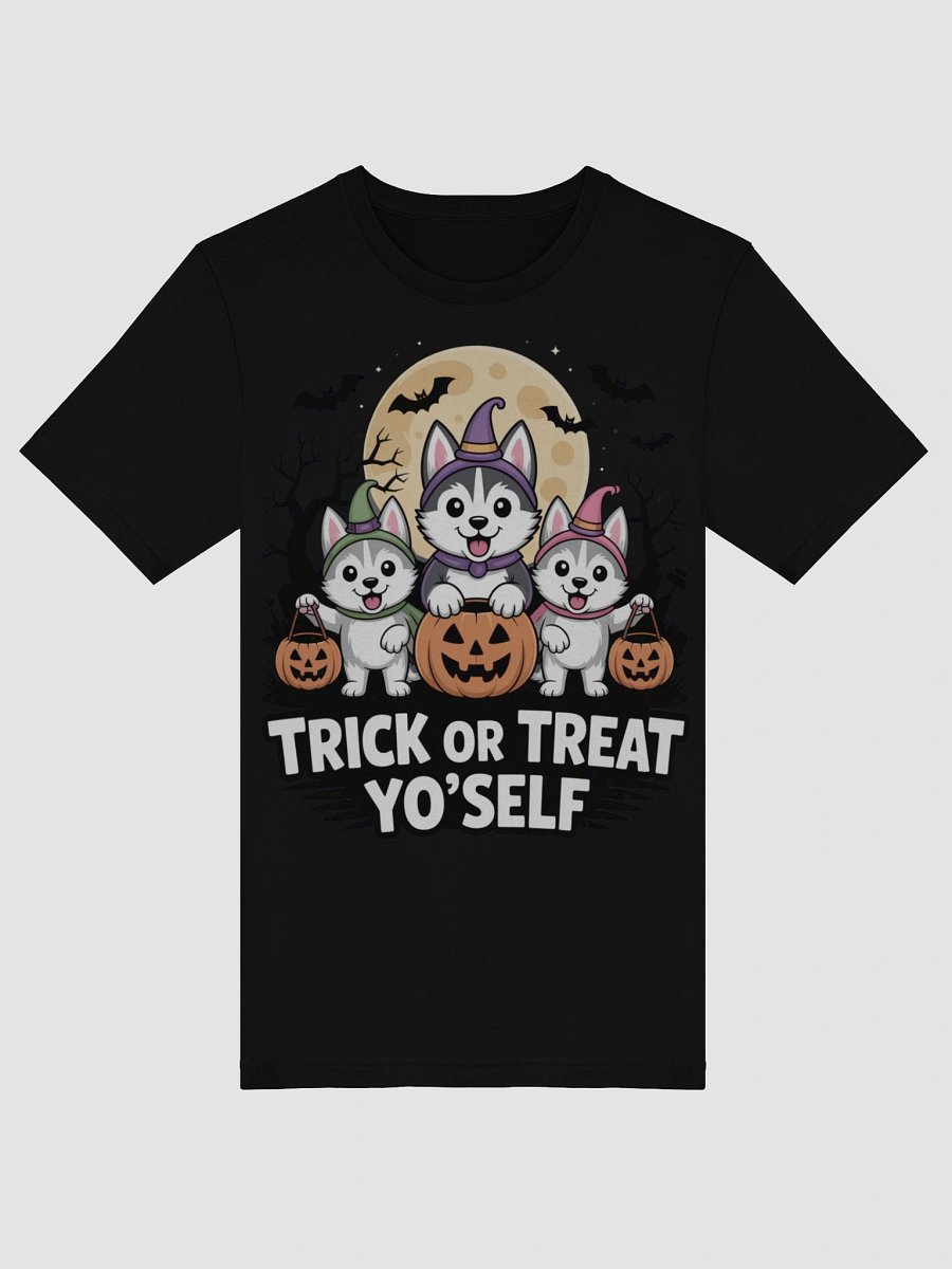 Witchy Huskies Trick-or-Treat T-Shirt product image (49)