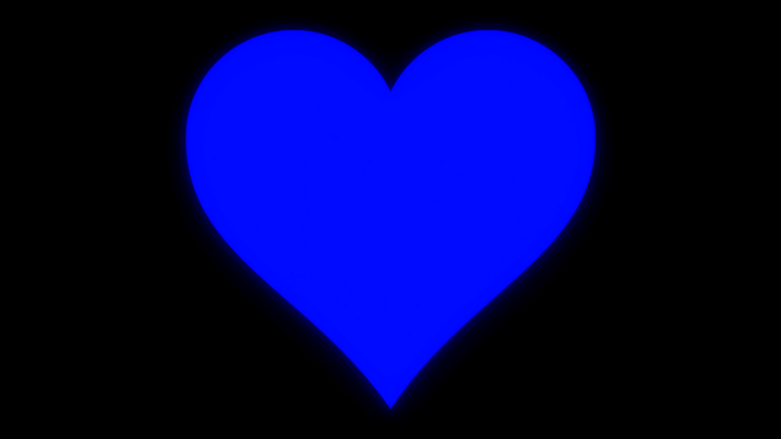 Commercial Use of Blue Growing Heart Short Loop Video product image (1)