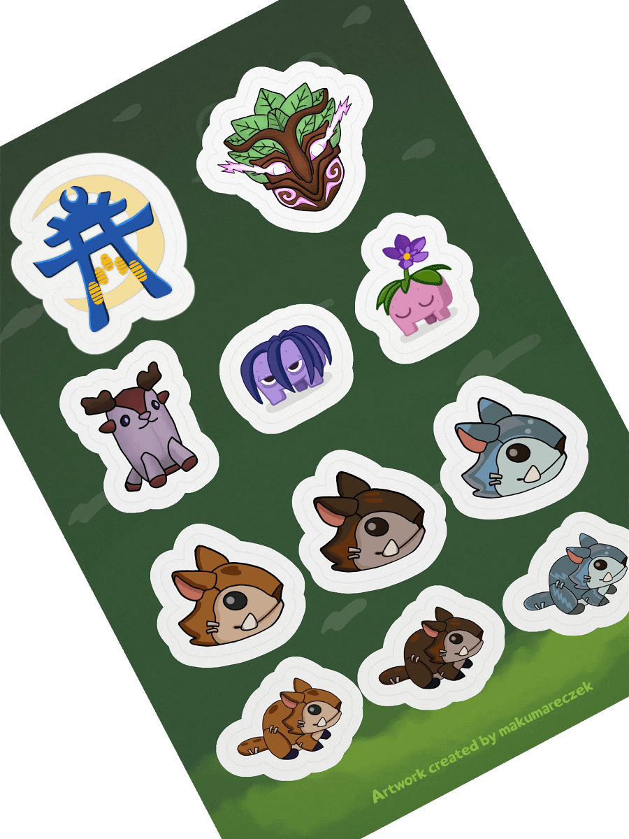 Palia Emotes Fall Set - Kiss Cut Sticker Sheet product image (2)