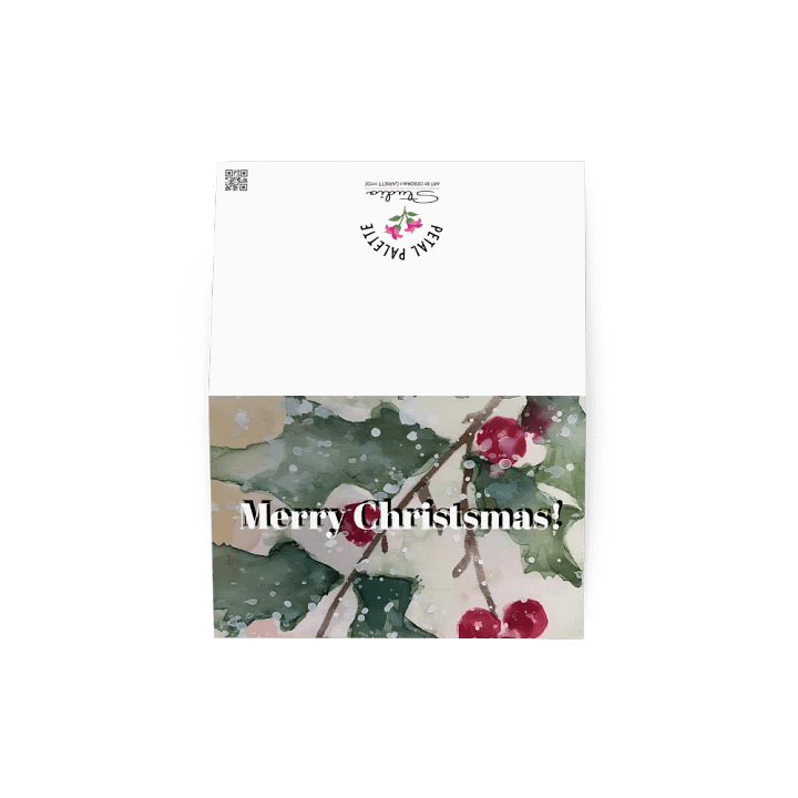Holly Inspired Christmas Card (10 cards) product image (2)
