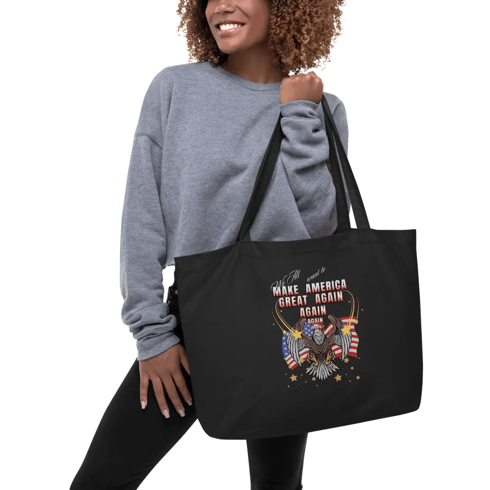 Patriotic American Eagle Tote Bag for ladies who MAGA again product image (5)