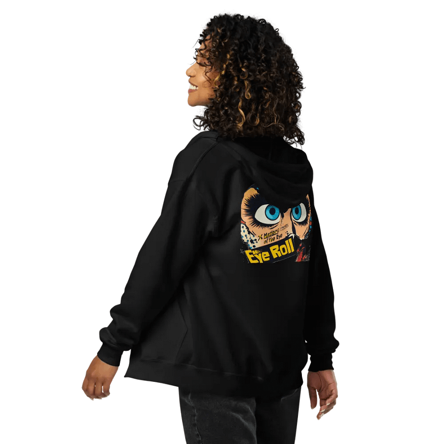 "Gen X Eye Roll Zip Hoodie – Funny Attitude Hoodie, Retro-Inspired Streetwear!" product image (3)
