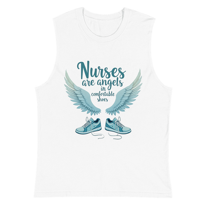 Angel Wings Nurses Muscle Tank product image (6)