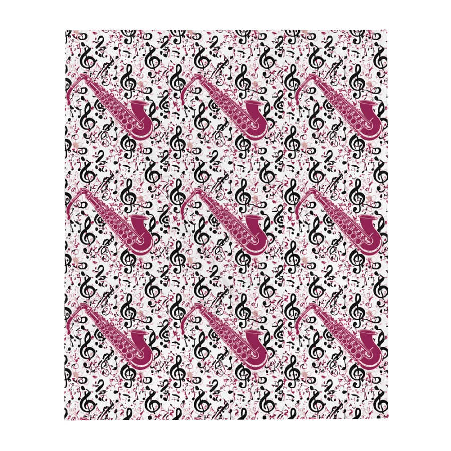 Pink Saxophone Pattern Throw Blanket product image (8)