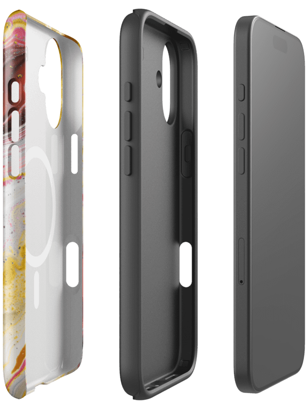 Colorful Red Marble iPhone Case, Tough Magnetic Cases, Stylish iPhone Protection, Unique Gift for iPhone Lovers, MagSafe® iPhone Tough Case, MagSafe® iPhone® Tough Case, iPhone 14, iPhone 15, iPhone 1 product image (2)