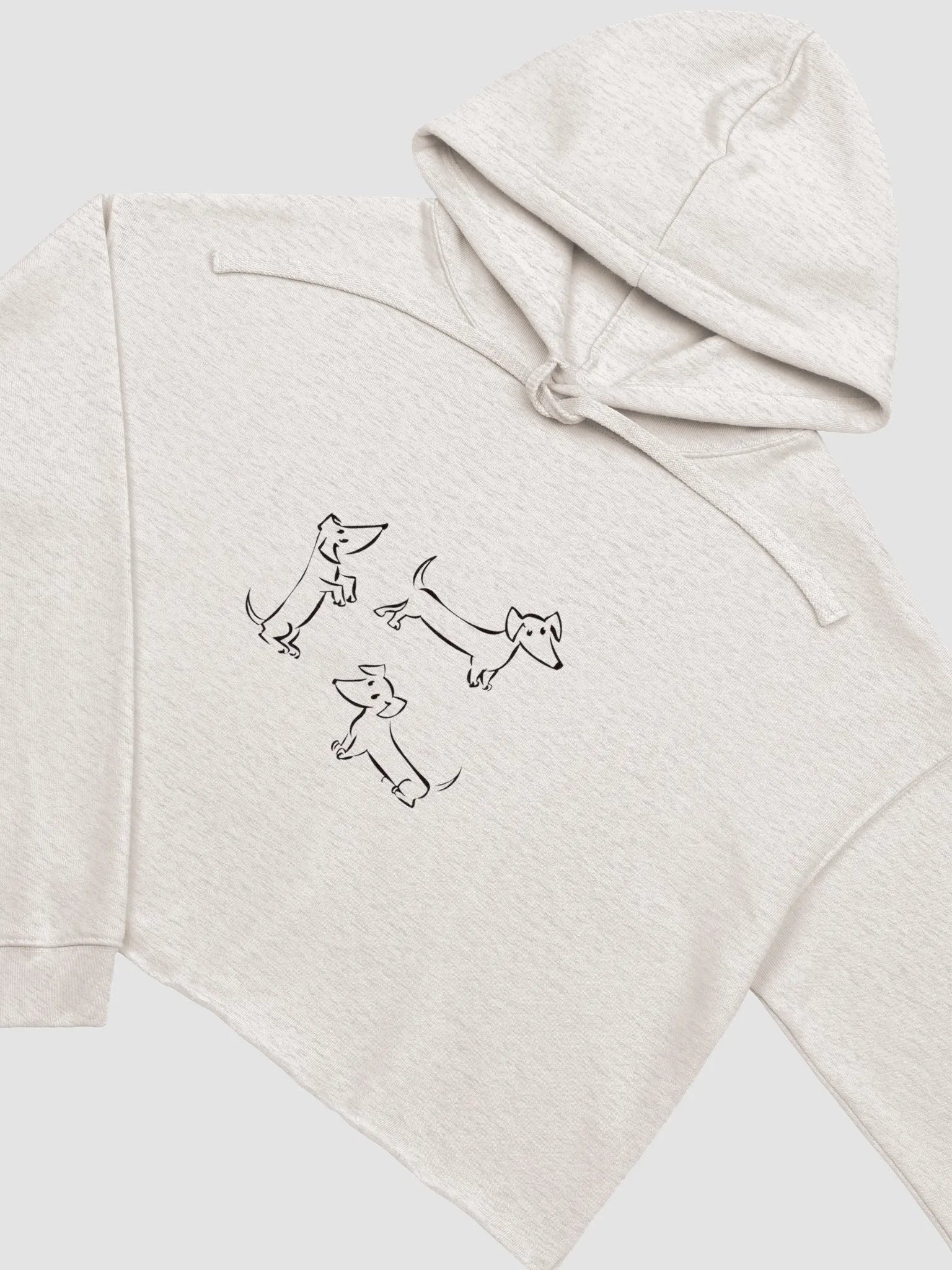 Pawsitively Adorable Dog Sketch Crop Hoodie product image (11)
