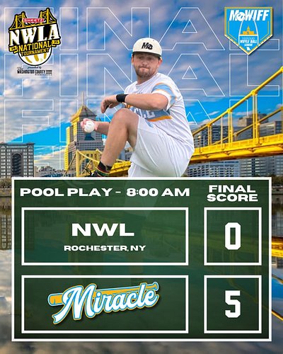 🚨 Final 🚨

Game 1 of @nwlatournament pool play. 

Big win for the boys to start the day! 
@justin_wiffs with a 14 K complete ...