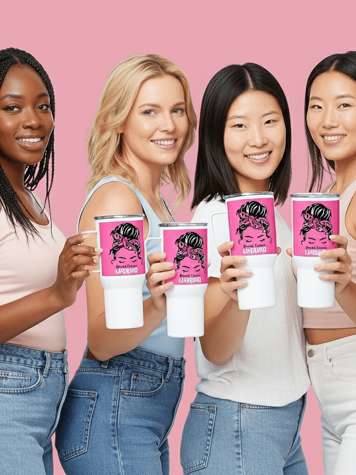 Breast Cancer Warrior Travel Mug – Empowerment & Solidarity product image (1)