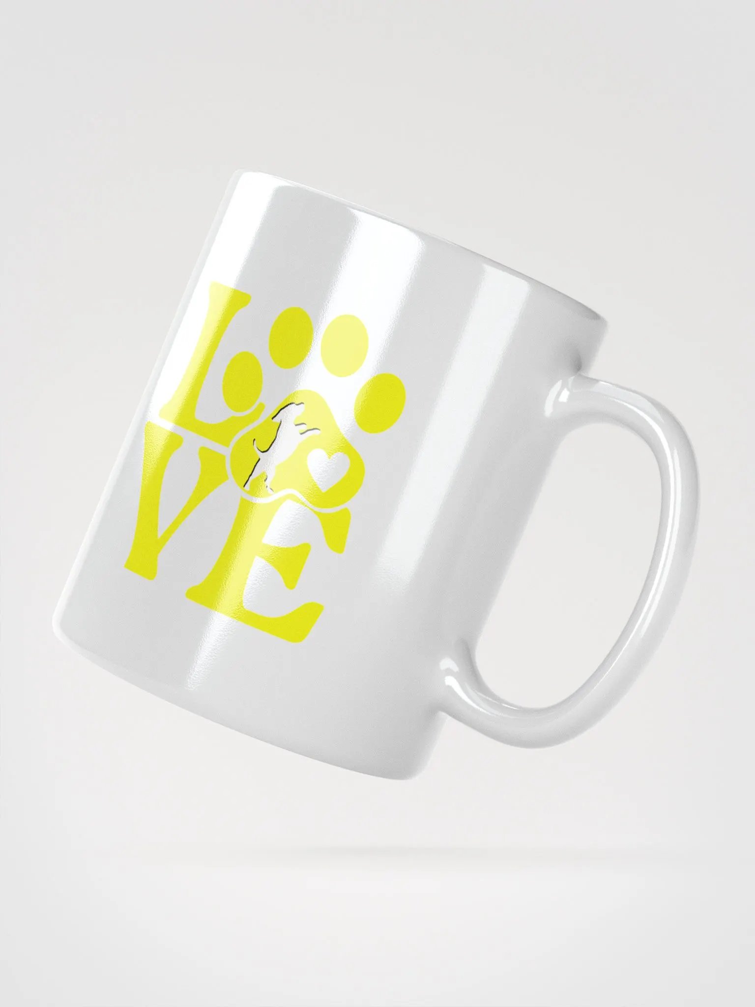 Dog Lover Coffee Mug, Yellow Love product image (2)