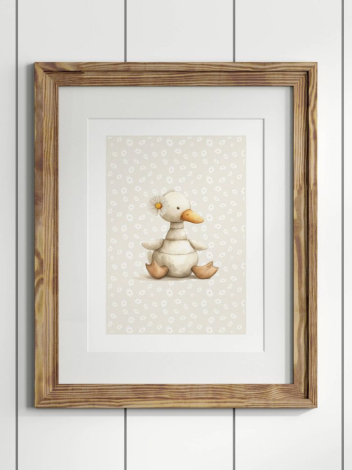 Boho Daisy and Goose Nursery Print product image (1)