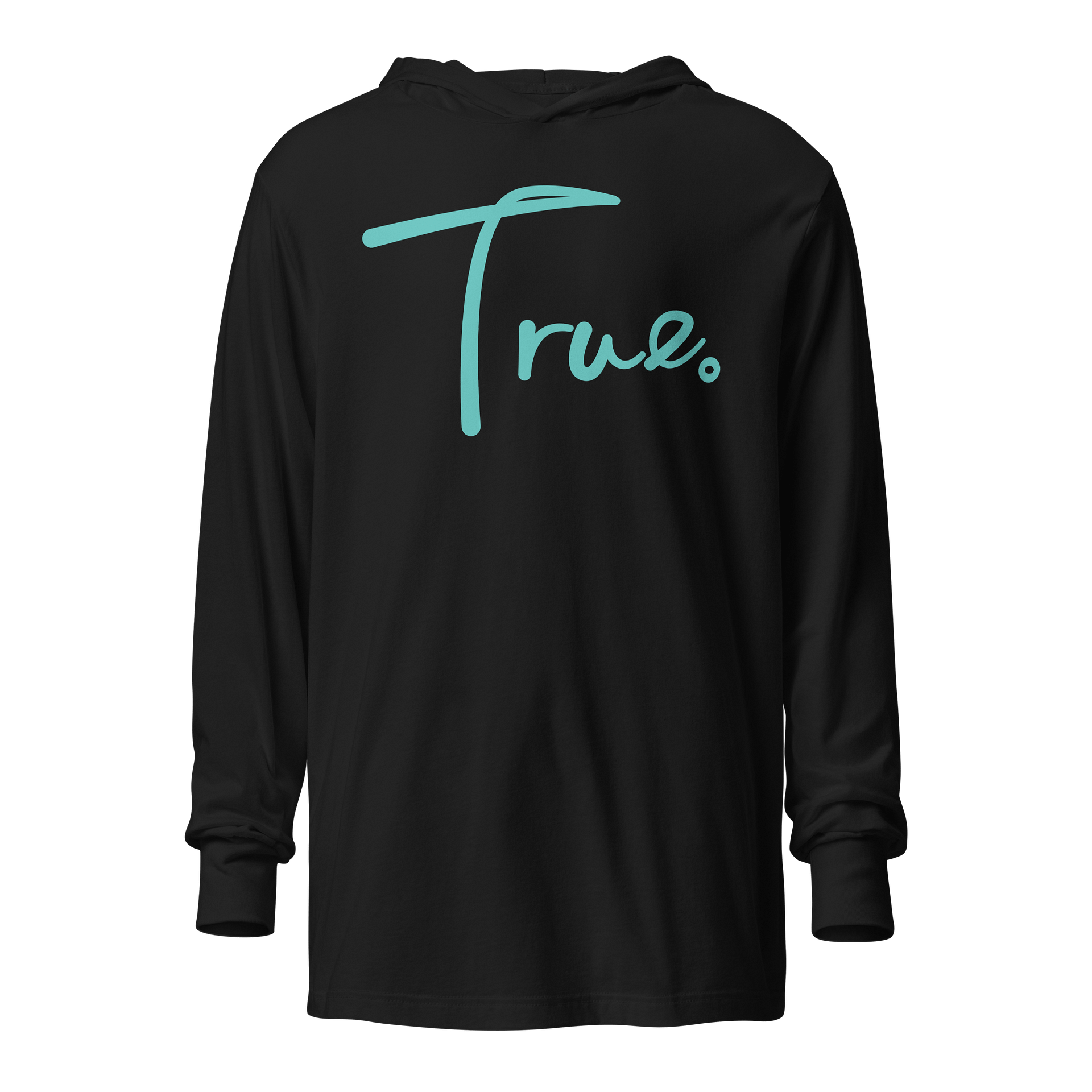 Frame Hooded Tee — in Black + Dimple Blue (Unisex) product image (1)