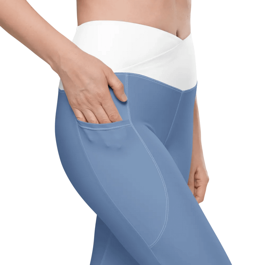 Women's High Waisted Leggings, Light Blue product image (5)