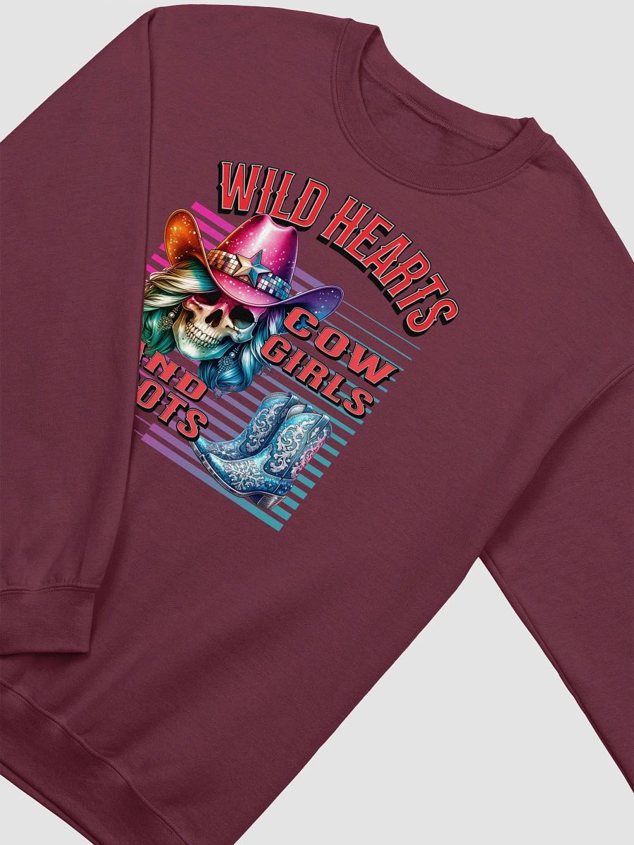 Wild Hearts Cowgirls And Boots Skull Sweatshirt product image (10)