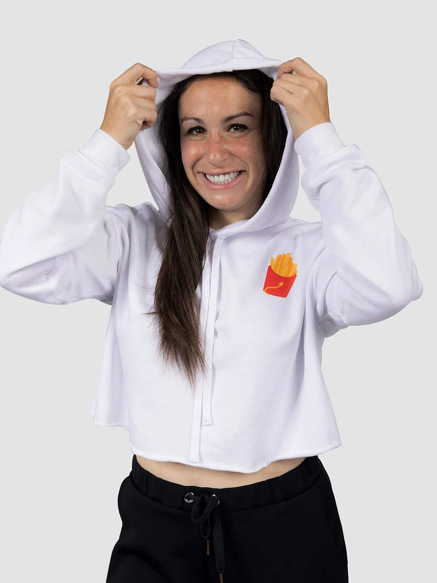 French Fry Fan Club Cropped Hoodie - White product image (6)