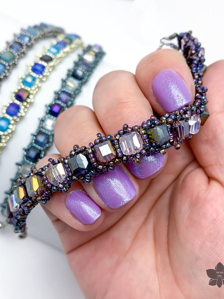 Beading Pattern – Crystal Cube Tennis Bracelet - 6mm product image (2)