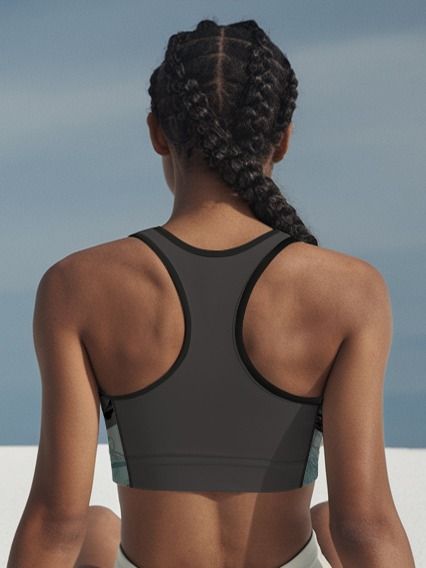 Gray Wood Sports Bra product image (2)