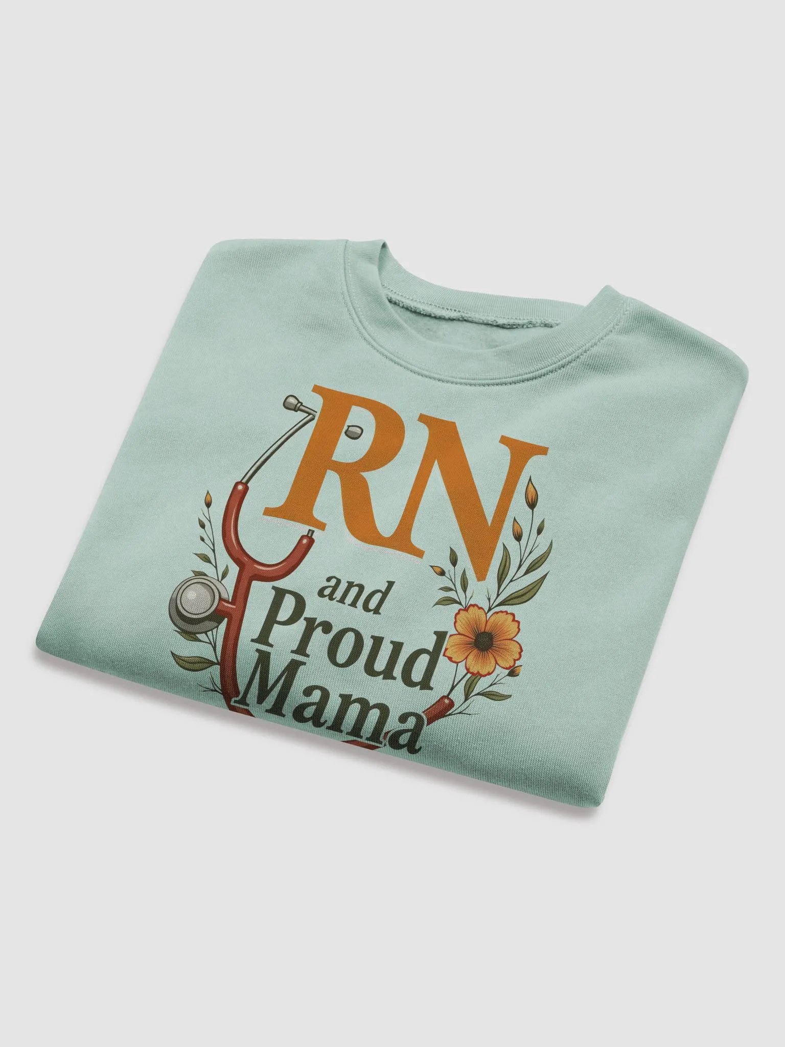 Proud RN and mama, Floral Stethoscope Fleece Crop Sweatshirt product image (15)
