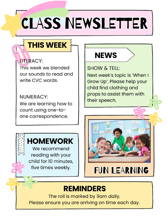Rainbow Meet The Teacher & Class Newsletter Bundle product image (3)