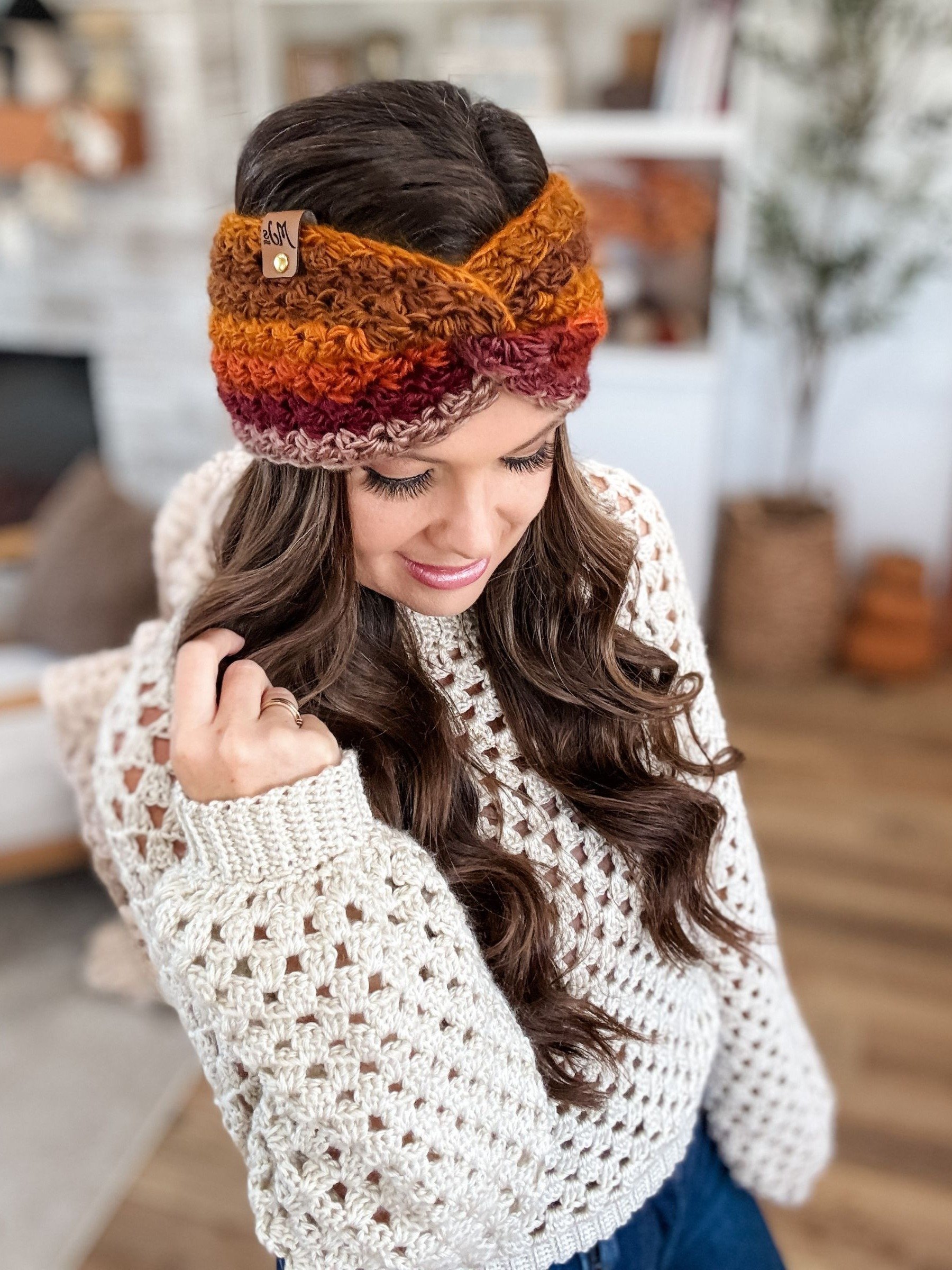 Chunky Suzette Ear Warmer Crochet Pattern product image (8)