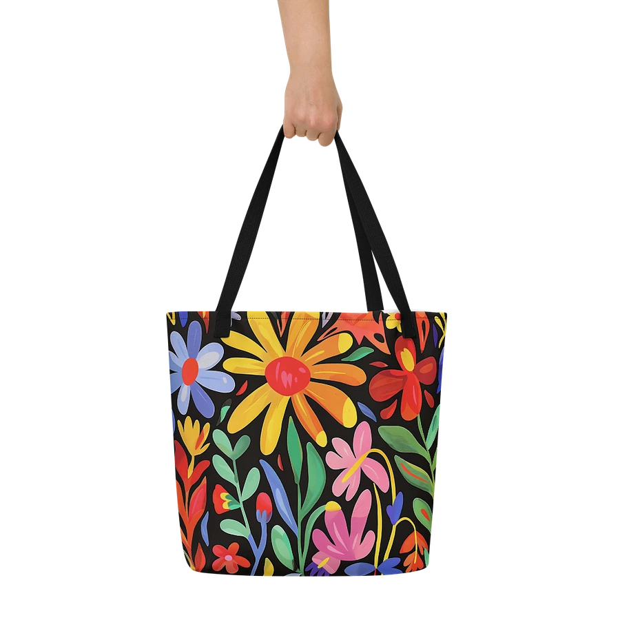 Tote Bag: Cheerful Wildflowers in Bloom Vibrant Floral Art Design product image (6)