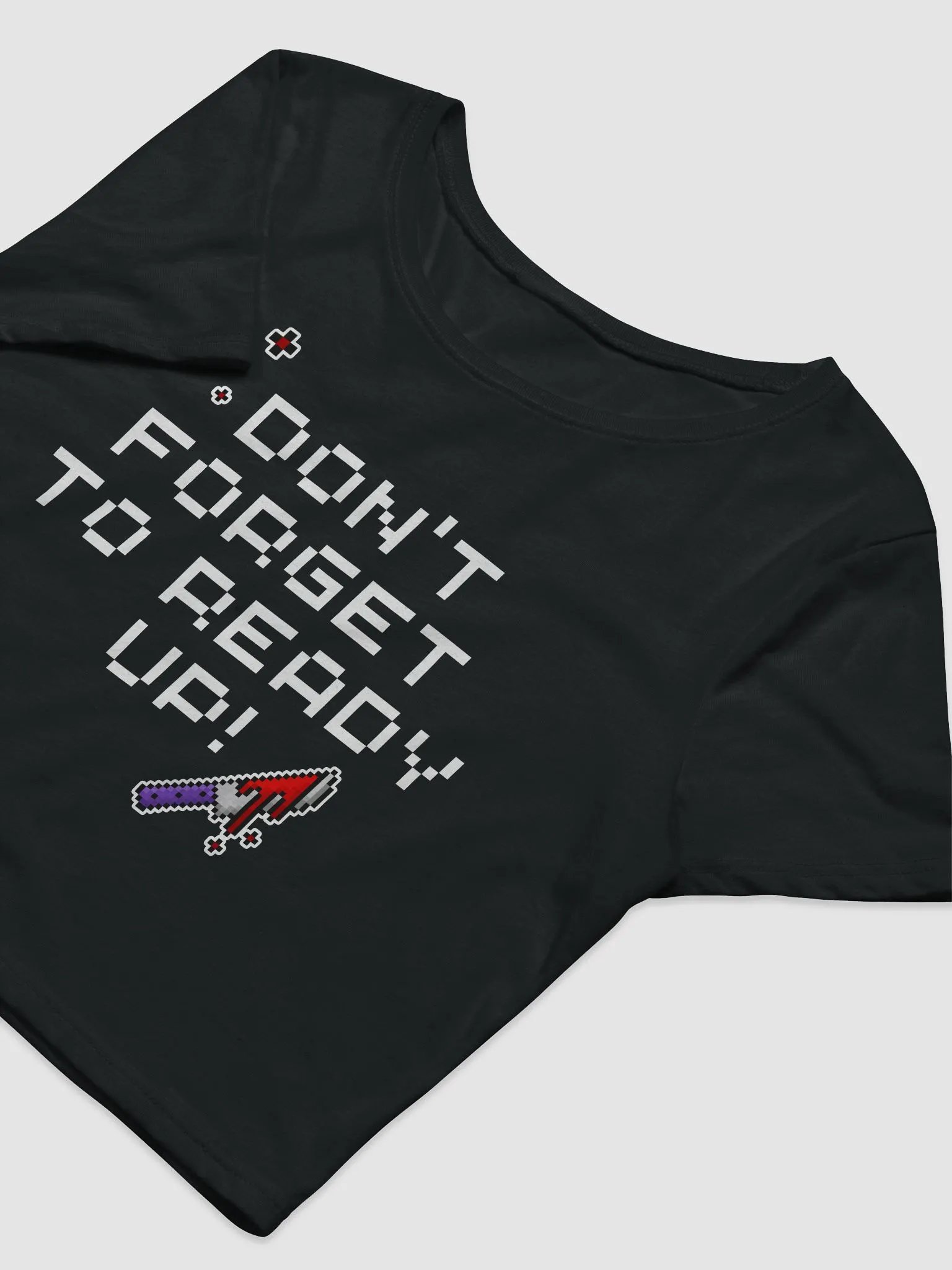 Dont Forget To Ready Up! Womens Printed Crop Top product image (3)