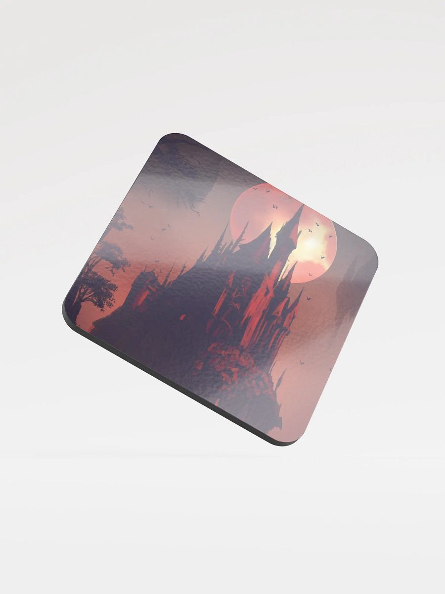 Art Fight 2023: "Vampire Castle" Glossed Cork Coaster product image (3)