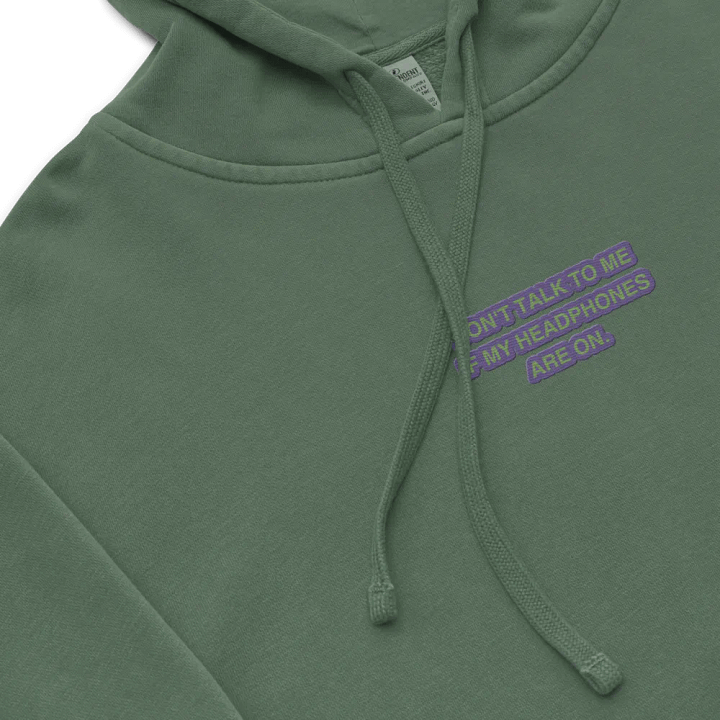 HEADPHONES ON (ivy design) embroidered pigment hoodie product image (1)