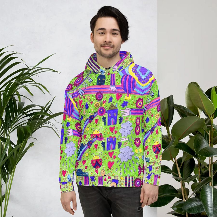 Abstract Doodle Life Unisex Hoodie product image (3)