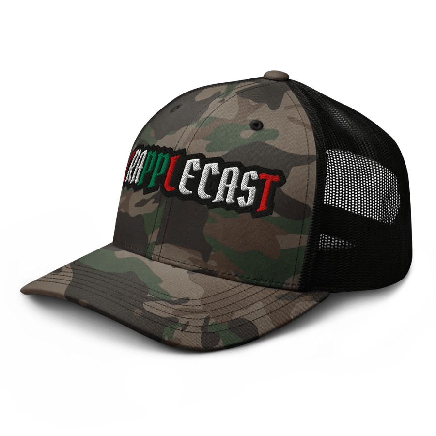 Camo Crapplecast Trucker Hat product image (4)