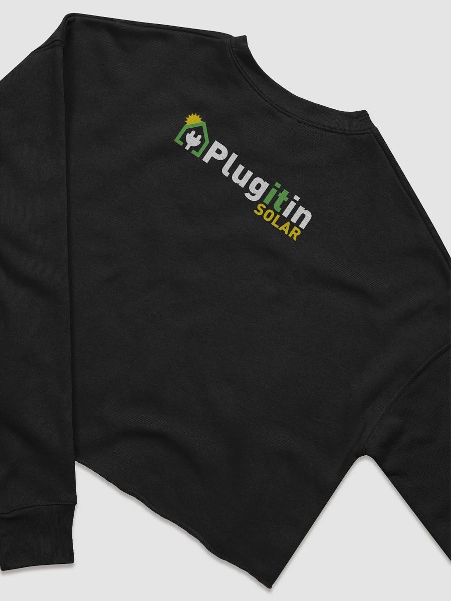 Plug It In Solar High-Quality Canvas Women's Fleece Crop Sweatshirt product image (4)