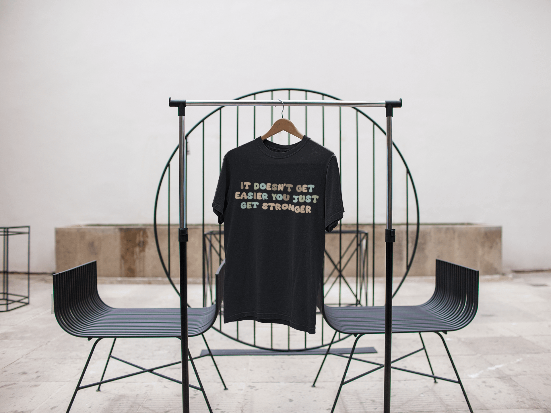 It Doesn't Get Easier Black Unisex T-Shirt product image (3)