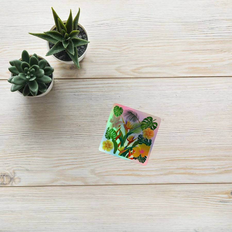 Tropical Hues Holographic Sticker Pack product image (10)