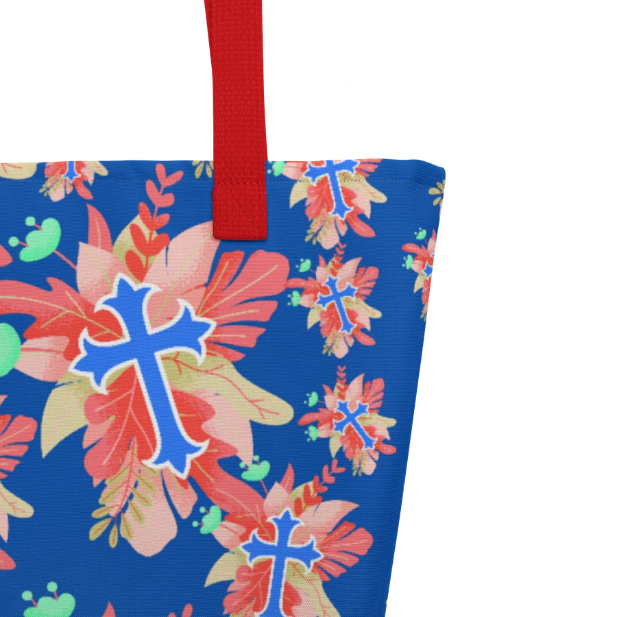 Coral Floral Cross Tote Bag product image (4)