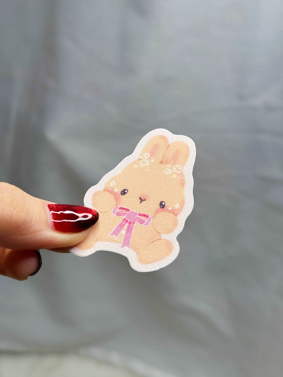 Yippie Bunni Glitter Sticker product image (3)