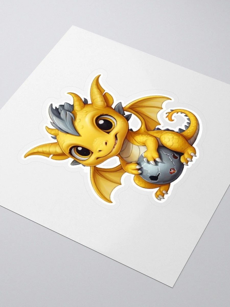 Cute Baby Yellow Dragon V.1 Sticker product image (3)