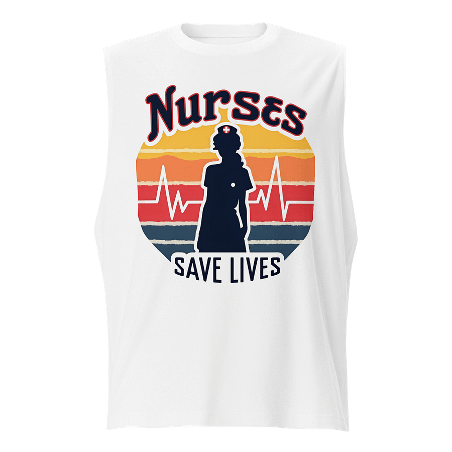 Sunset Silhouette Nurses Save Lives Muscle Tank product image (1)