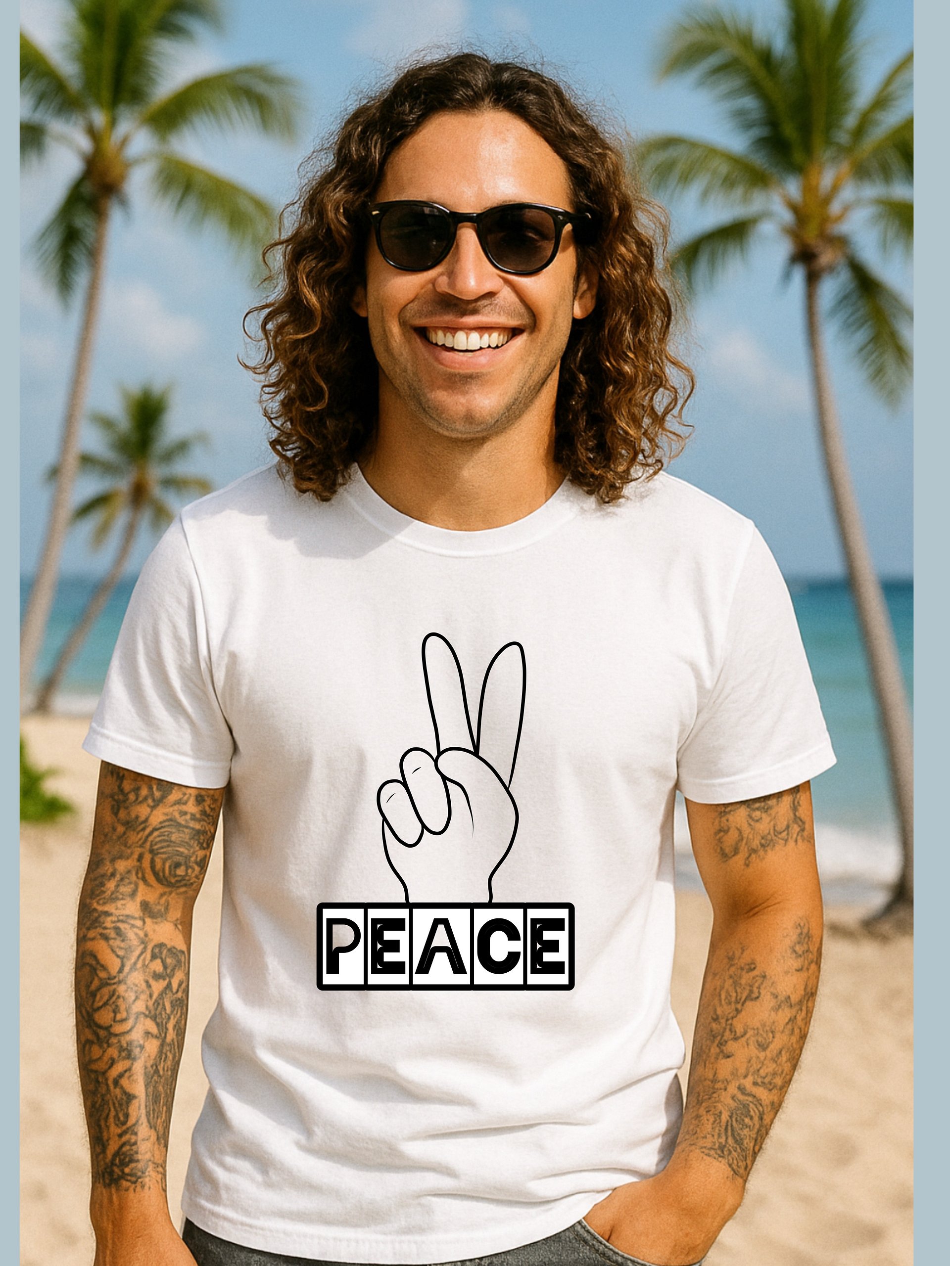 PEACE Square Unisex T-Shirt product image (1)