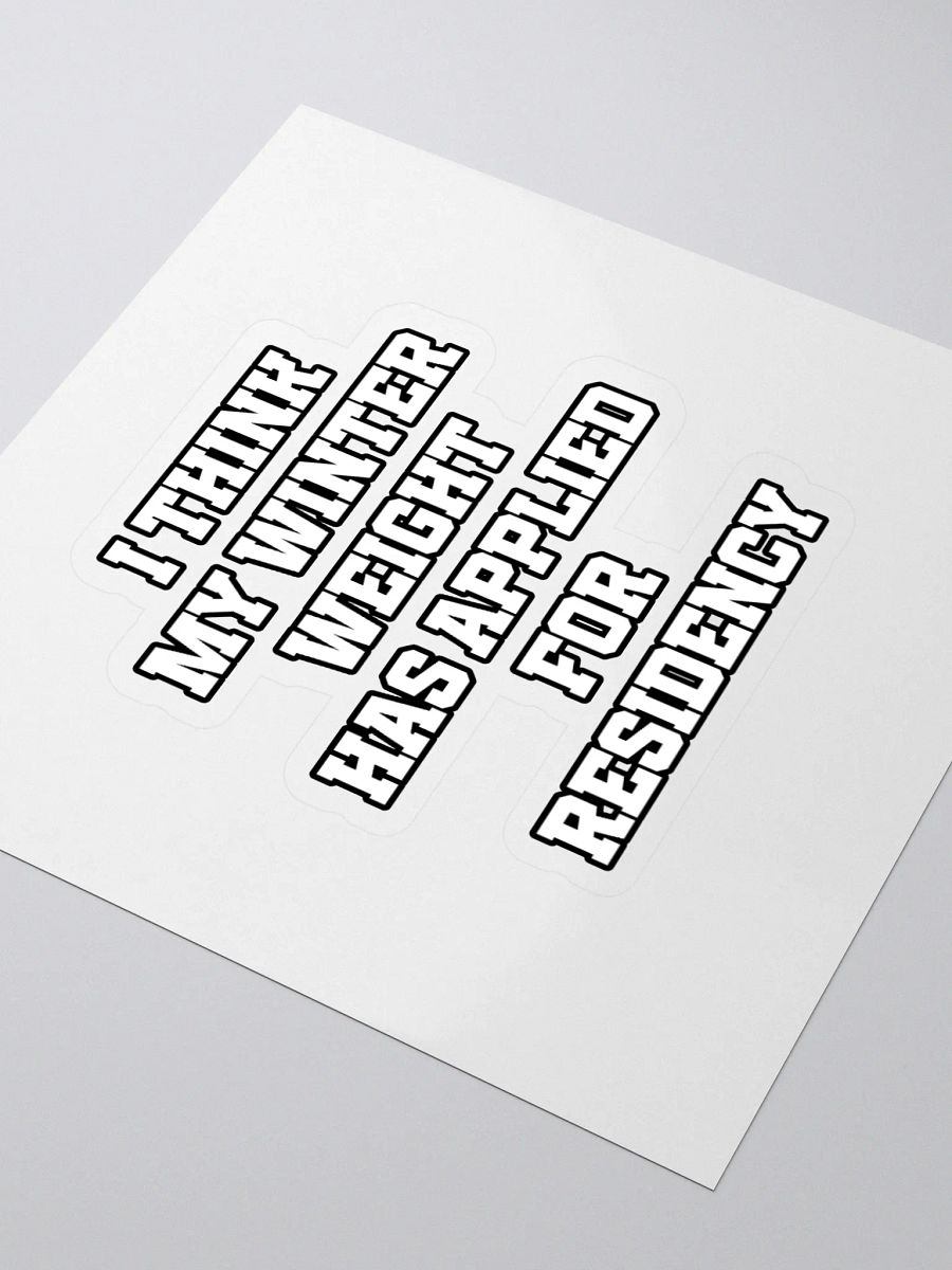 I Think My Winter Weight Has Applied For Residency Sticker product image (3)