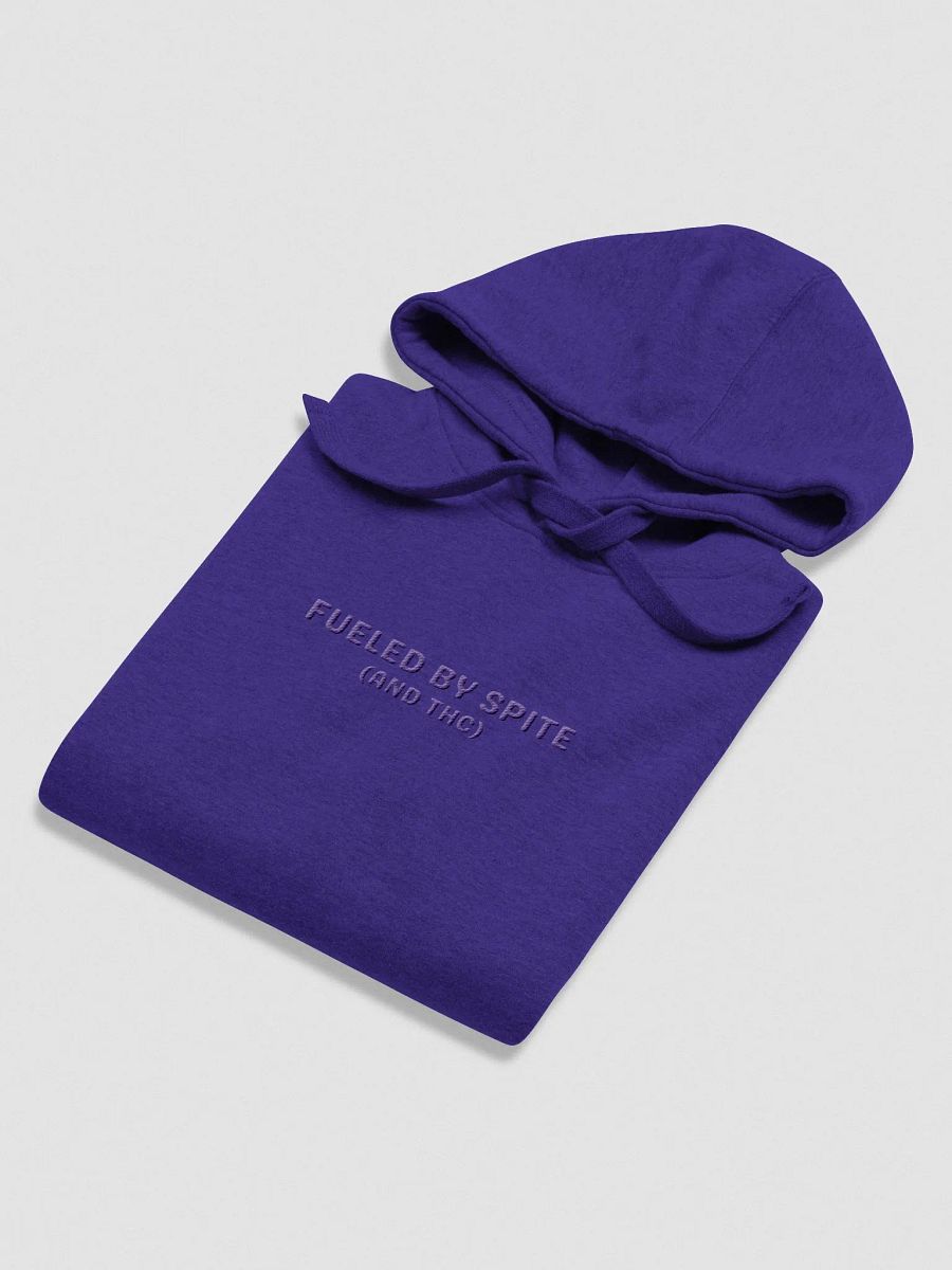 FUELED BY SPITE (purple thread) embroidered heavyweight hoodie product image (4)