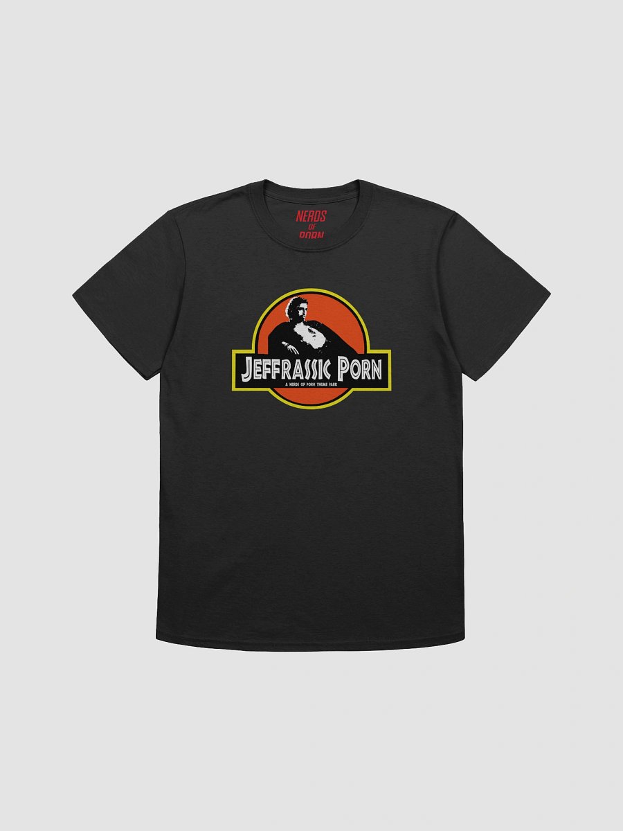 Jeffrassic Porn Theme Park Logo Tee (black) product image (1)