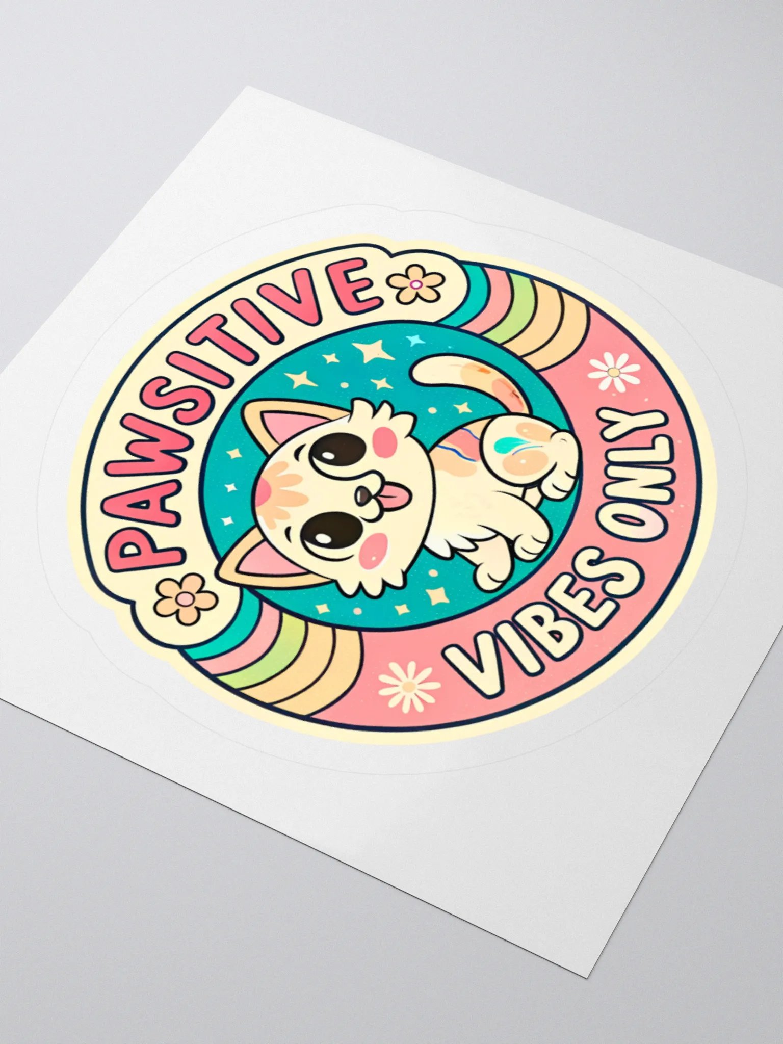 Pawsitive Vibes Cat Sticker Set product image (8)