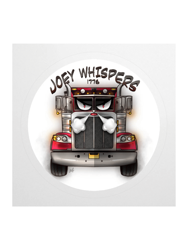 Joey Whispers 1776 LOGO Sticker - Round product image (1)