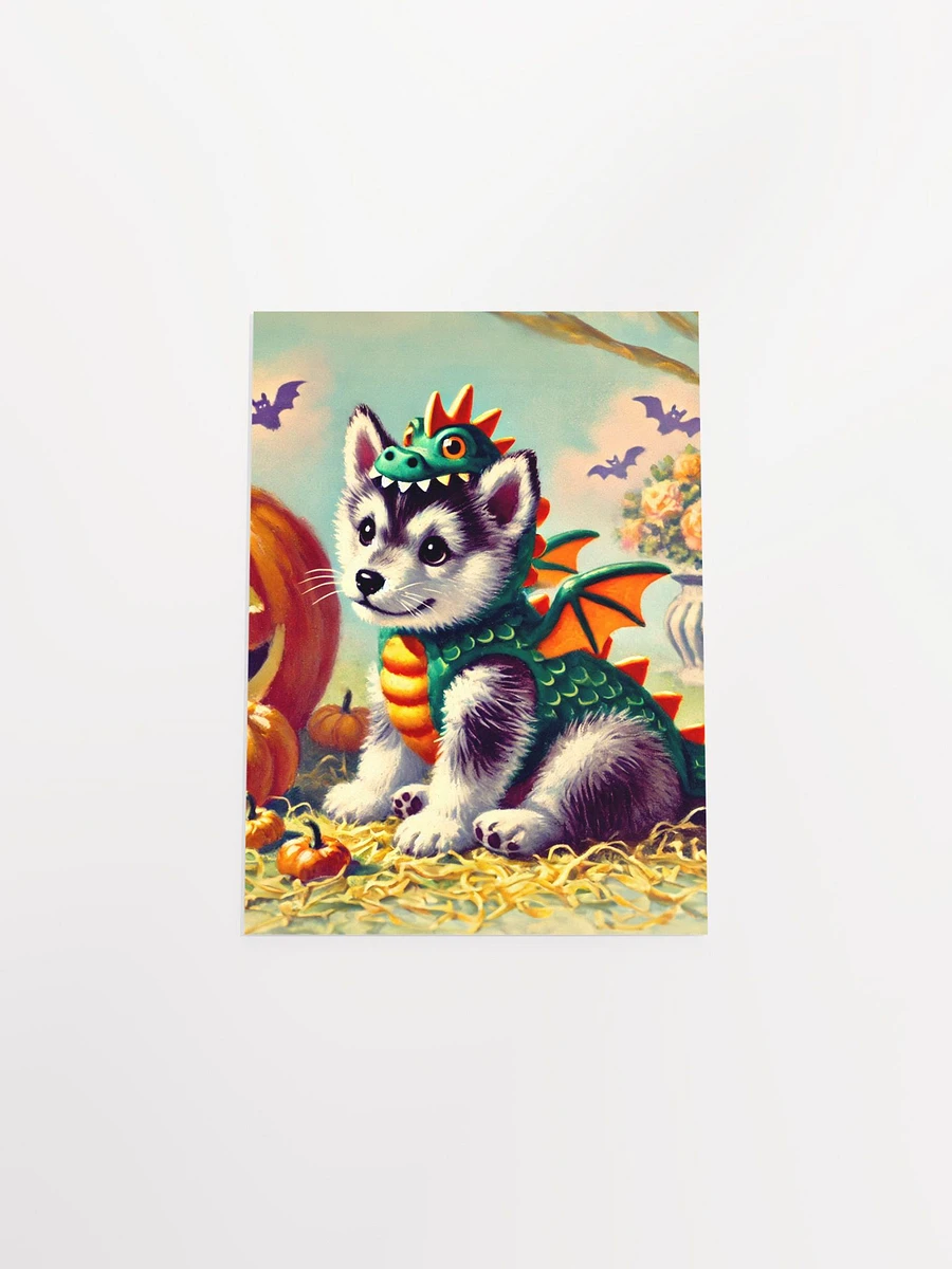 Dragon Husky Puppy Halloween Premium Poster product image (28)