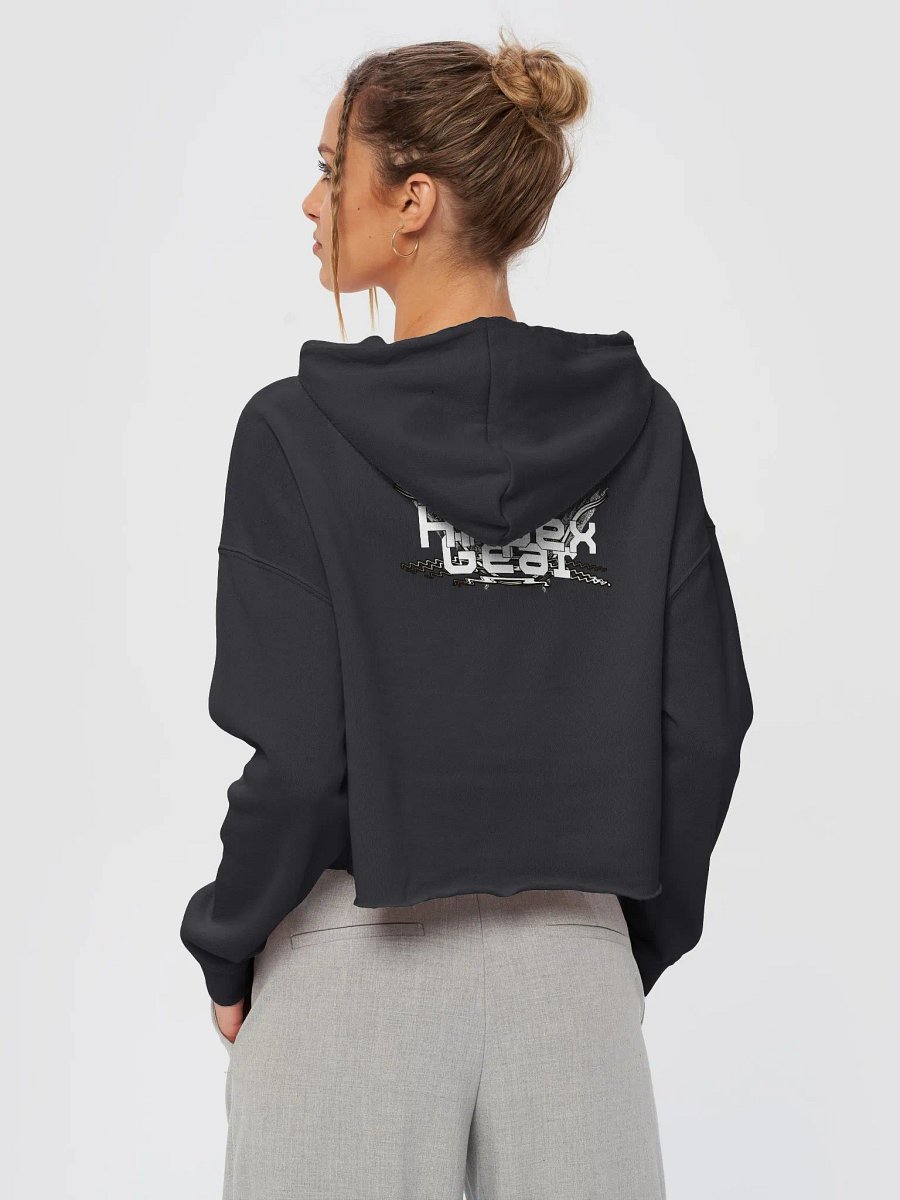 Women’s Lightweight Cropped Hoodie - White HApex Gear White Logo product image (4)
