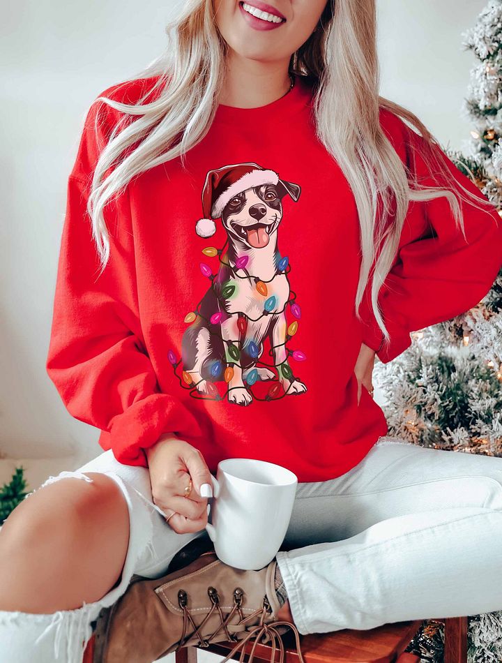 Funny Jack Russell Terrier(Black & White JRT) Christmas Sweatshirt product image (20)