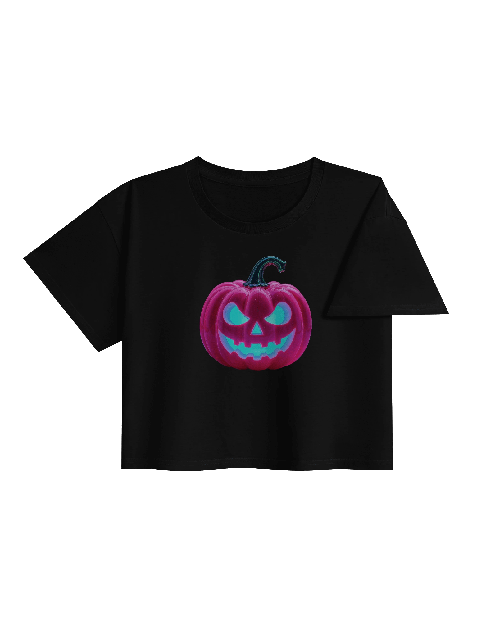 Andromeda Siren Spooky Chic Neon Pumpkin Crop Top product image (4)