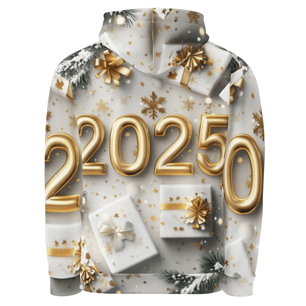 Festive New Year 2025 Celebration Unisex Hoodie product image (4)
