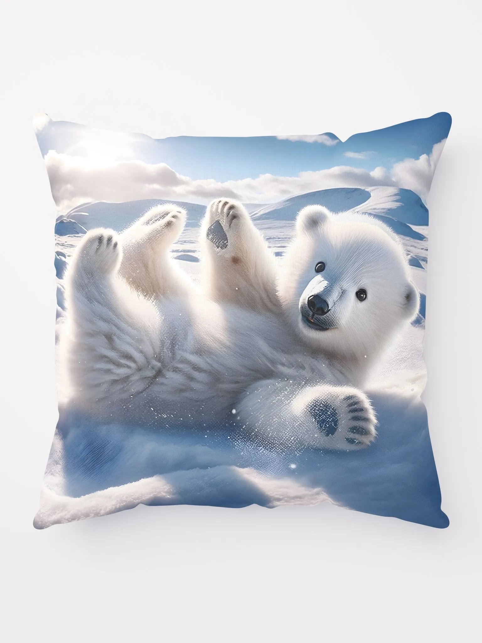 A Playful Polar Bear Cub in the Snow product image (9)
