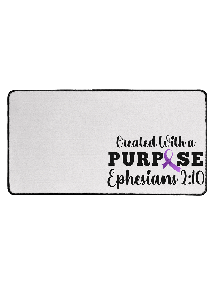 Created With A Purpose : Desk mat | Christian Faith | Alzheimer and Brain Disorder Awareness | Gift To Mom, Dad, Child With Brain Disease product image (1)